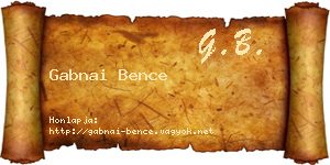 Gabnai Bence névjegykártya